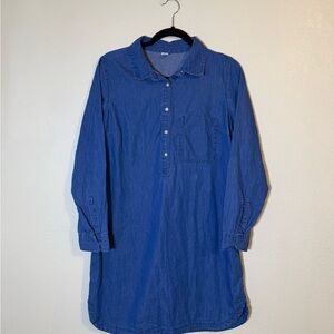 Old Navy Blue Denim Shirt Dress